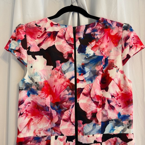 Betsey Johnson Floral Scuba Sheath Midi Dress Stretch Women’s 12 - Picture 6 of 11